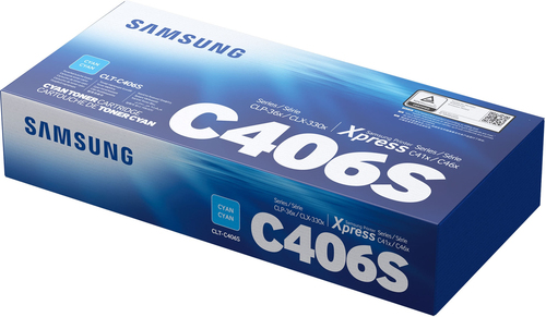 Cartucho de tóner Samsung CLT-C406S cian