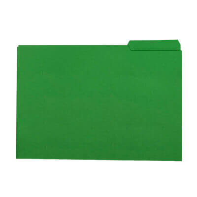 Pack 50 Subcarpetas A4 pestanya dreta verd