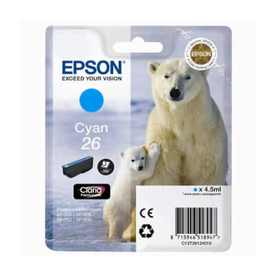 Epson cartucho inkjet T26 cian xp 600