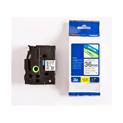 Cinta laminada Brother negro/blanco TZE261 36mm