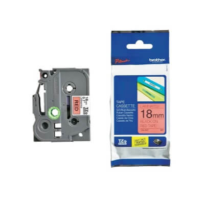 Cinta laminada Brother rojo/negro TZE441
