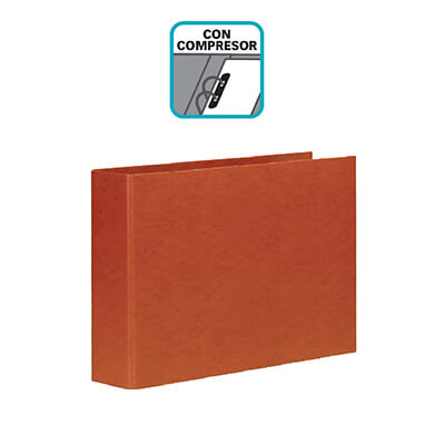 Carpeta cartón cuero Folio apaisado 2a 25mm