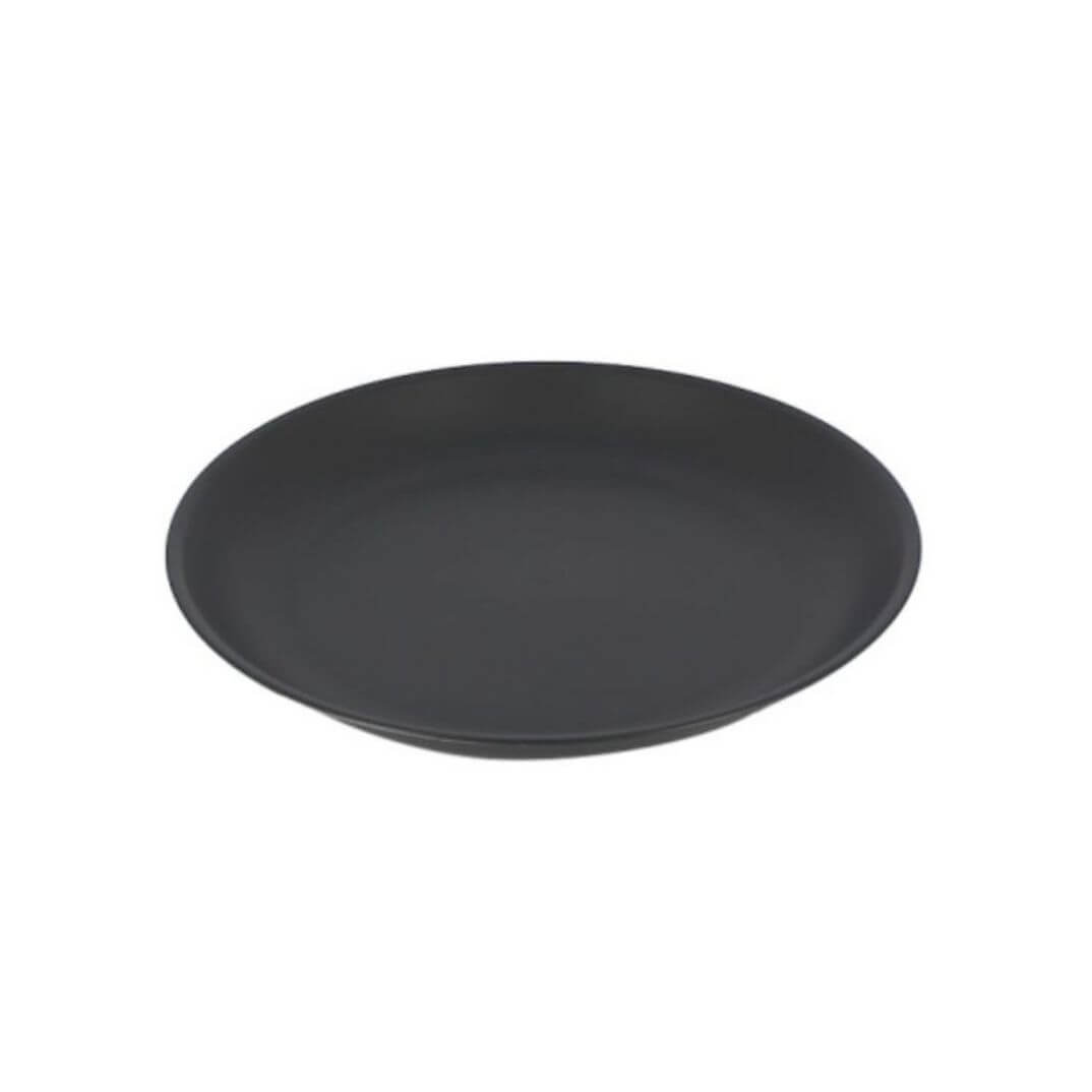 Plato llano reutilizable e irrompible Negro