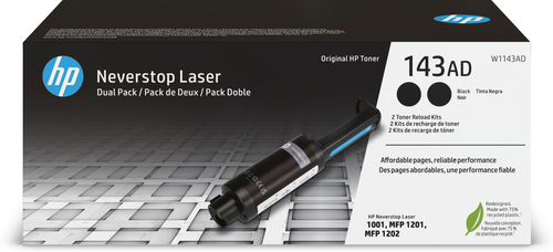 Pack 2 tóner original LaserJet HP nº 143A negro