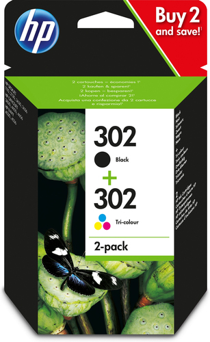 Pack estalvi 2 cartuchos HP 302 Negro/Tricolor