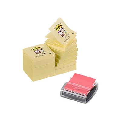 16 blocs POST-IT® Z-Notes Super Sticky 76x76+disp
