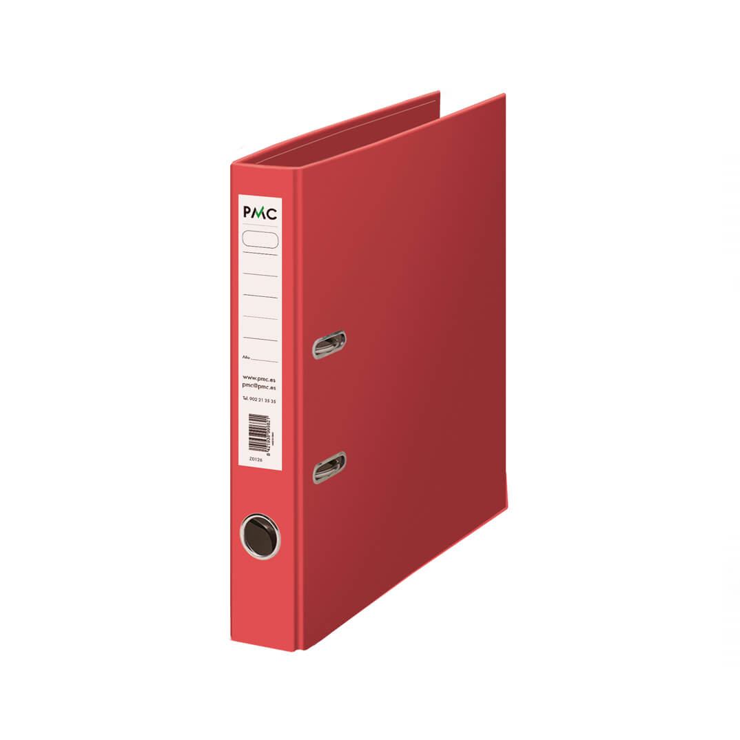 Archivador PMC A4 estrecho rojo ECOFILE