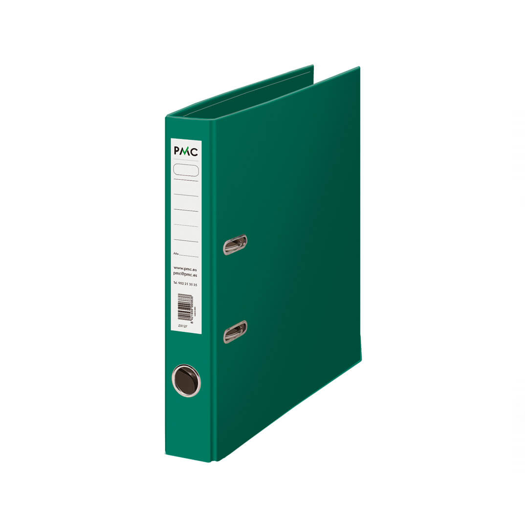 Archivador PMC A4 estrecho verde ECOFILE