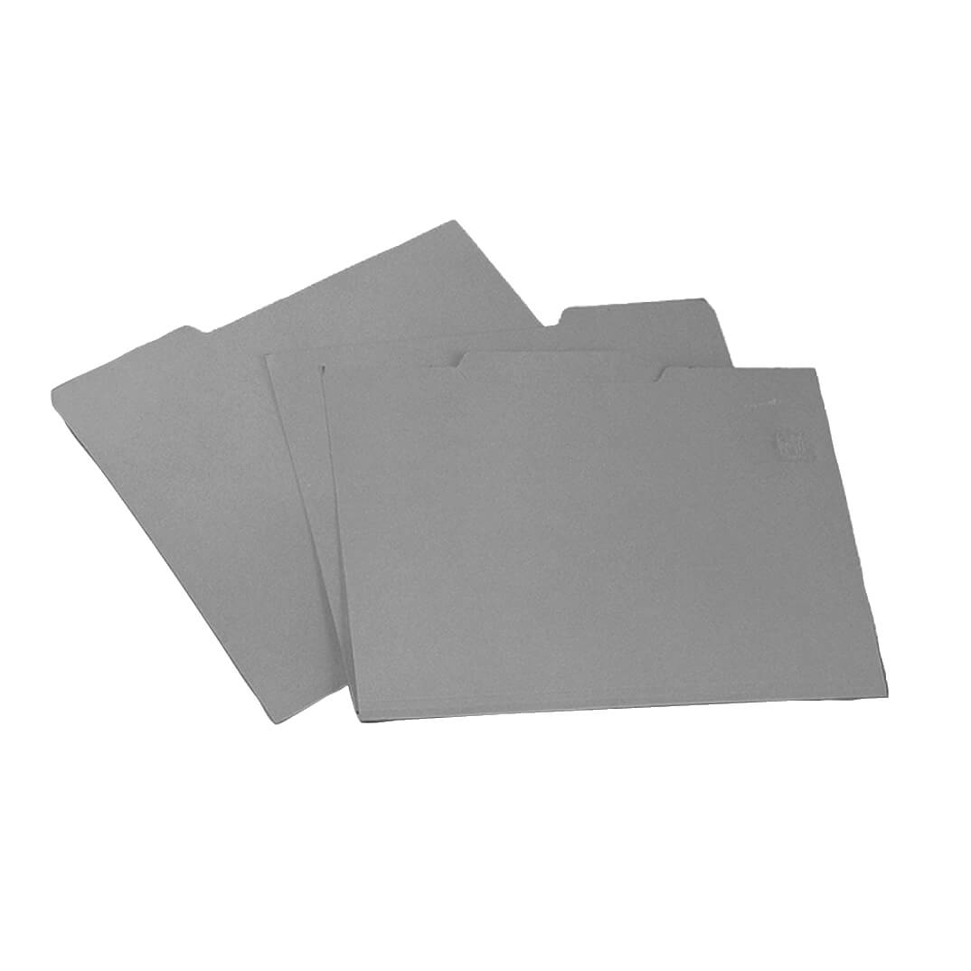 Dossier A4 pestanya dreta gris (50u)