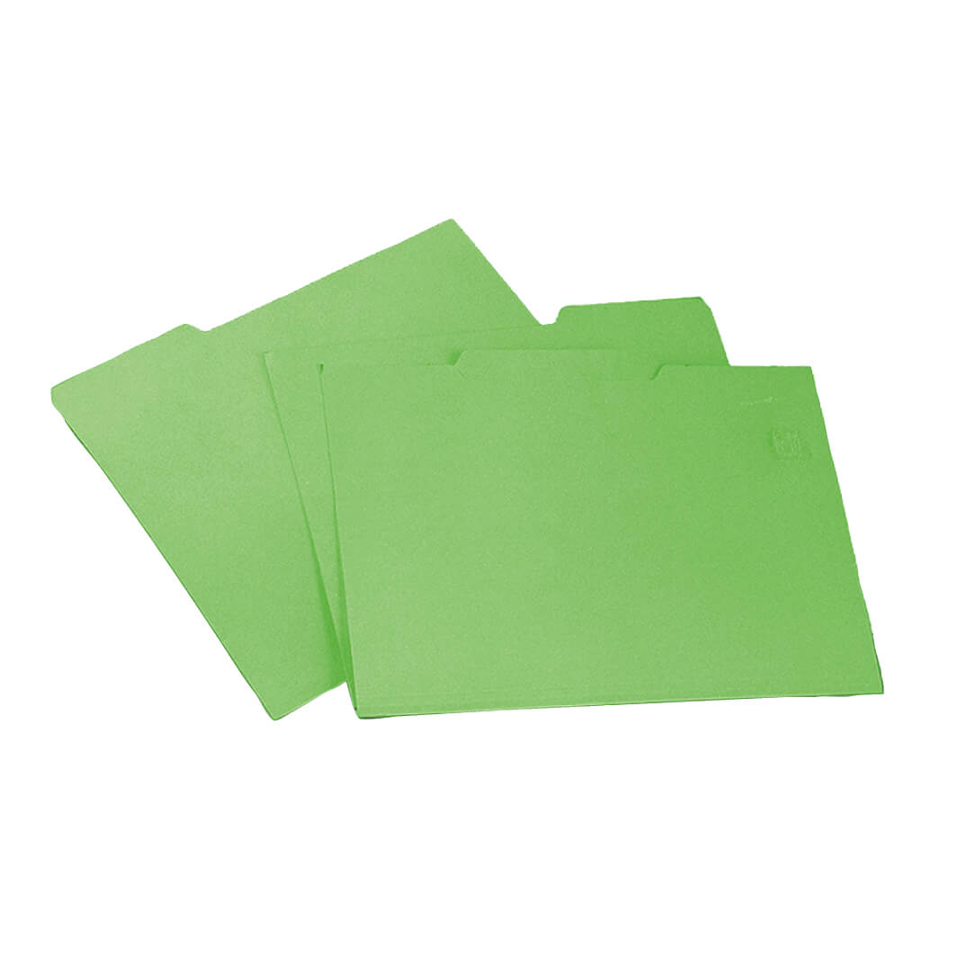 Dosier A4 pestaña derecha verde (50u)