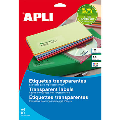 Etiquetes translúcides A4 210x297mm