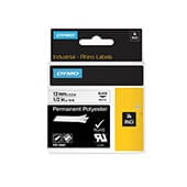 Cinta Dymo rhino ID1-12 mm blanco poliéster