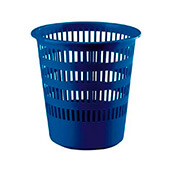 Papelera de rejilla 12 litros azul