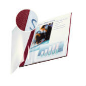 Pack 10 tapas Leitz flex. transp. 3.5mm burdeos