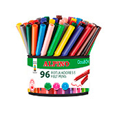 Bote de 96 rotuladores Alpino standard