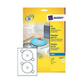 Etiquetas Avery inkjet CD glossy 117mm