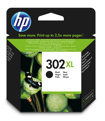 Cartucho HP 302XL negro tinta original (Ref.F6U68AE) | PMC