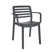Silla con brazos WIND gris oscuro