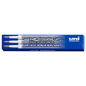 Pack 3 recambio bolígrafo Uniball borrable azul